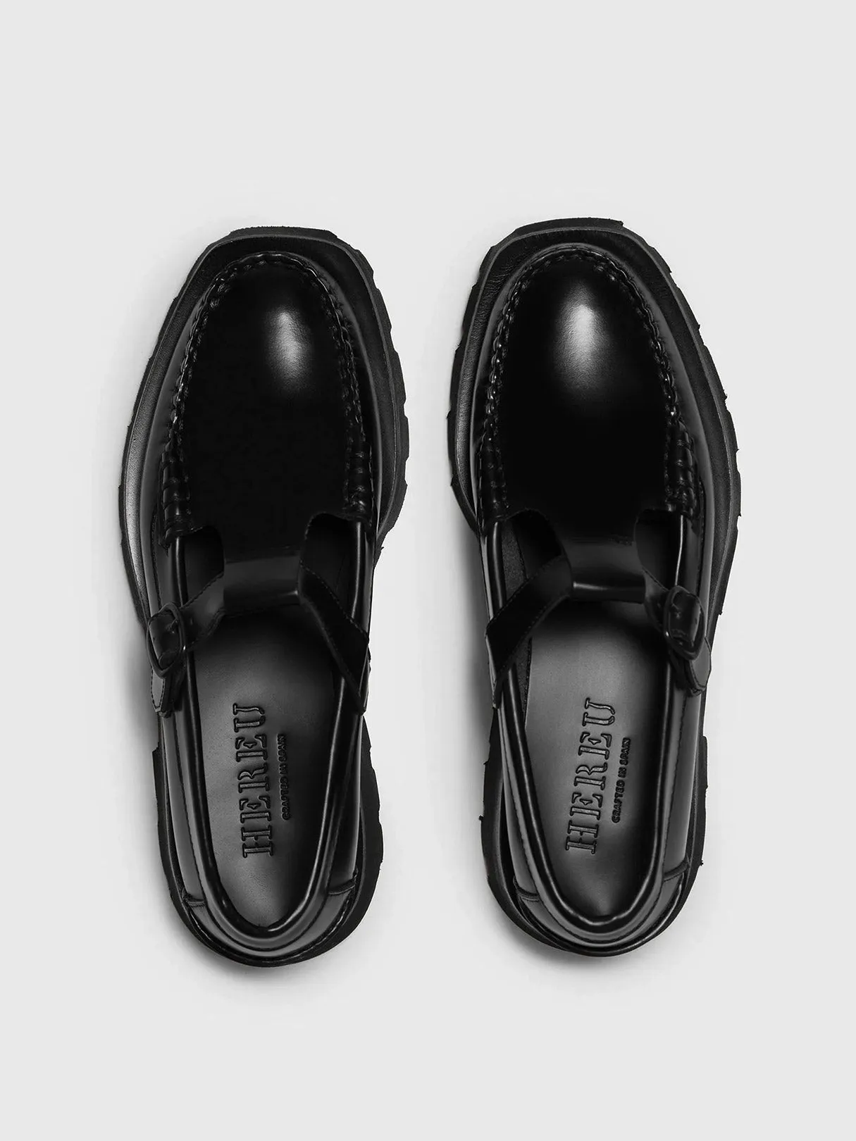 HEREU Alber Sport T-Bar Loafer Black