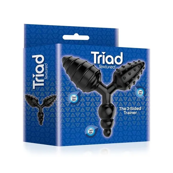Icon Brands - The 9's, Triad 3 Way Butt Plug, Textured
