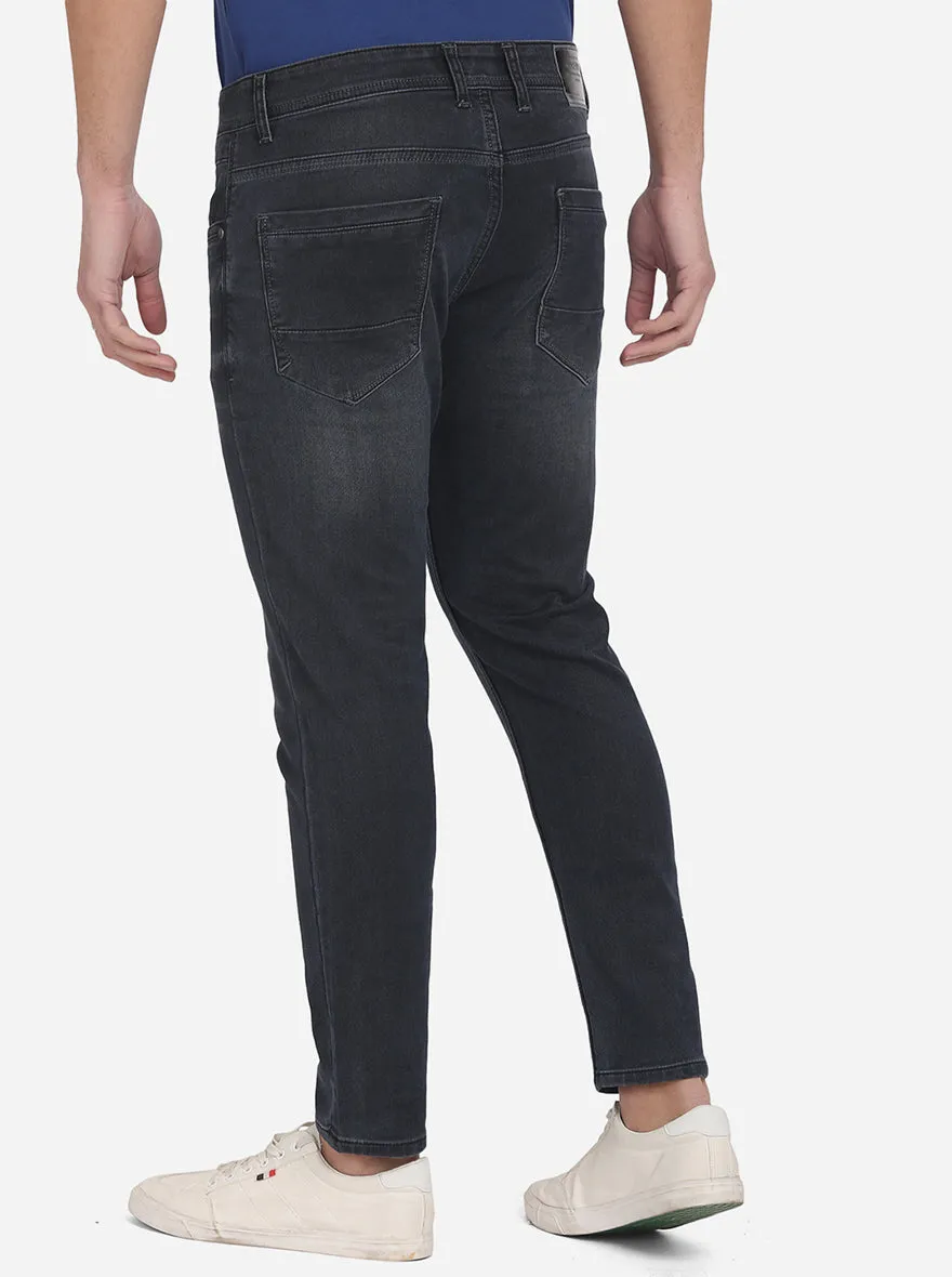 Jet Black Washed Slim Fit Jeans | JadeBlue