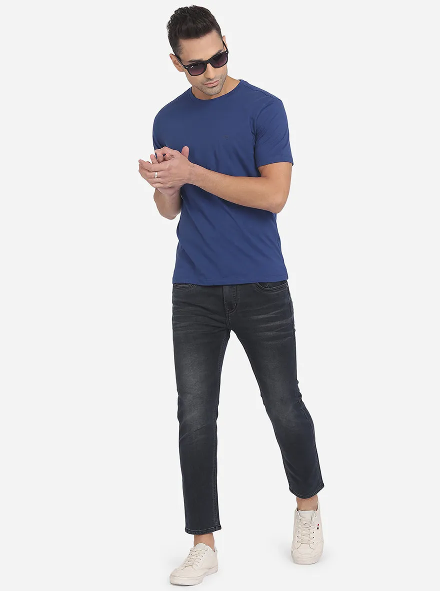 Jet Black Washed Slim Fit Jeans | JadeBlue