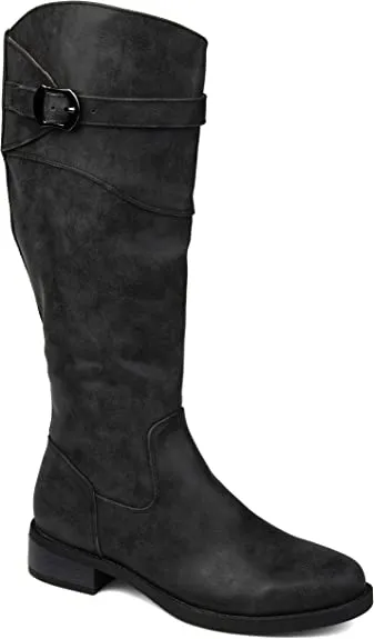 Journee Collection Womens Brooklyn Boot Black, 8.5 Regular US