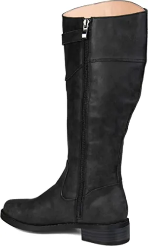 Journee Collection Womens Brooklyn Boot Black, 8.5 Regular US
