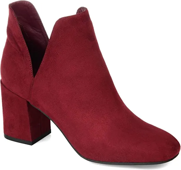 Journee Collection Womens Gwenn Bootie Burgundy, 8 Womens US