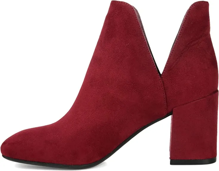 Journee Collection Womens Gwenn Bootie Burgundy, 8 Womens US