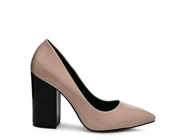 Kamira Block Heeled Formal Pumps