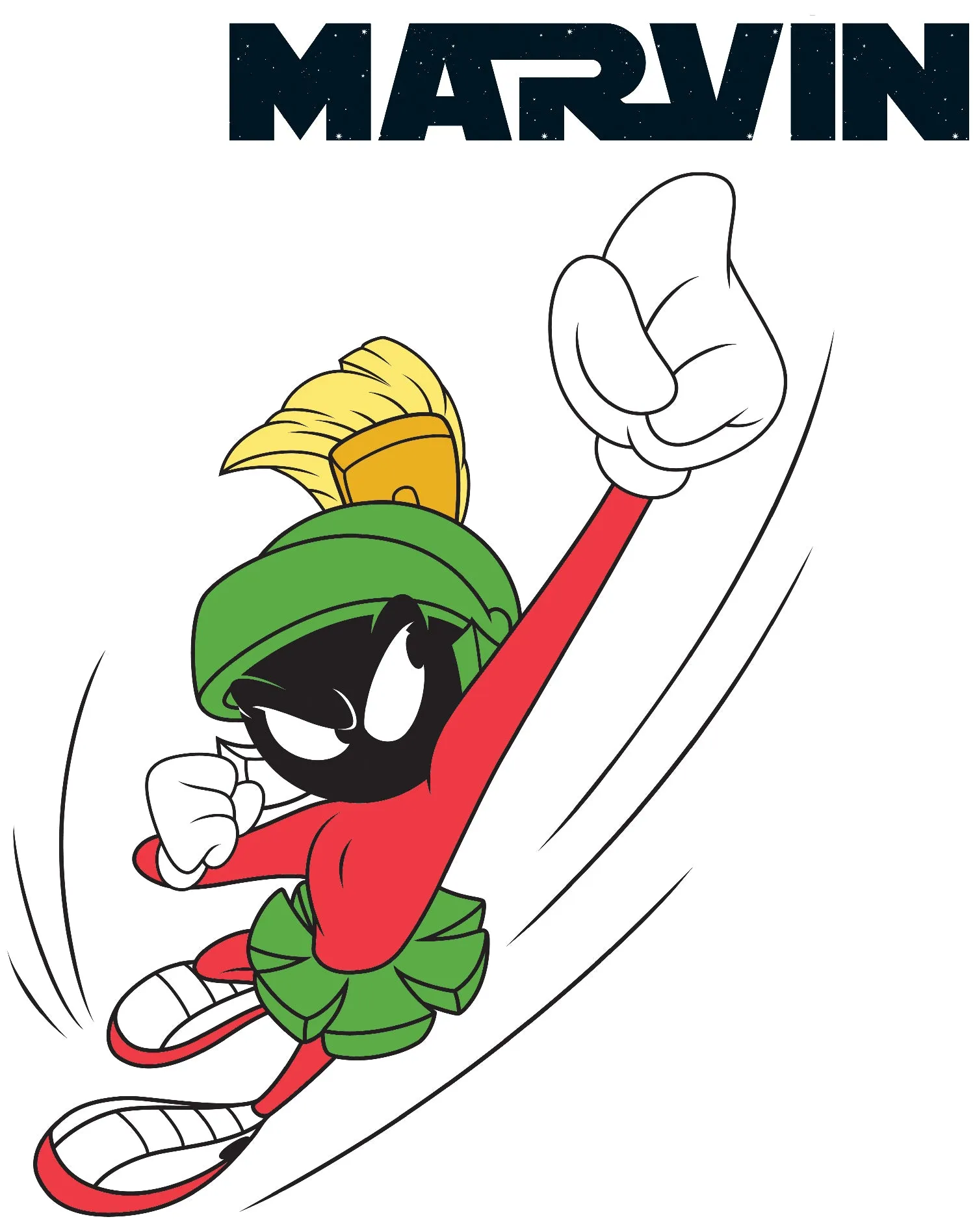 Looney Tunes Marvin Flying Martian Official Kid's T-shirt