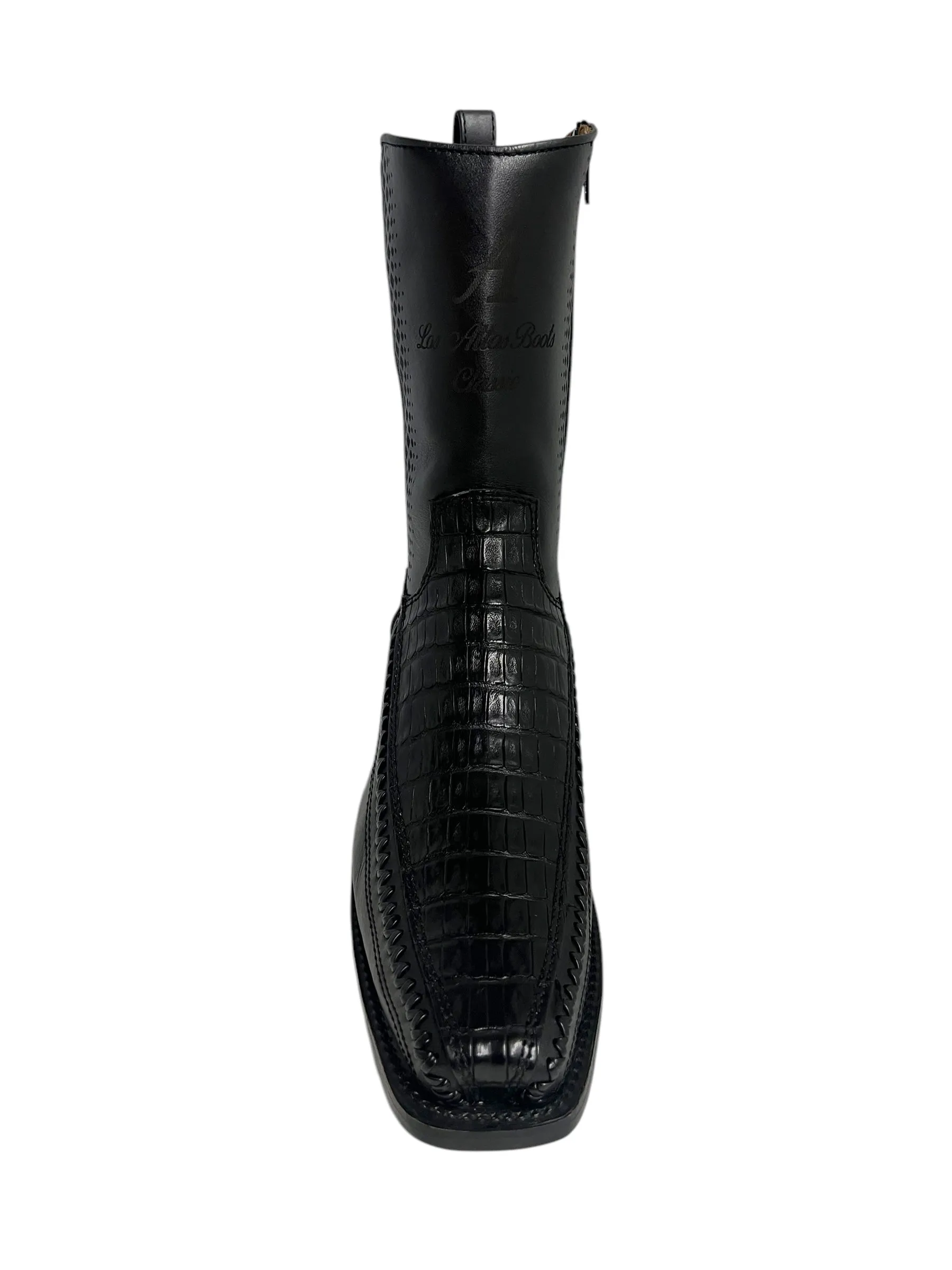 Los Altos 7 Toe Caiman Belly Black - 57BFP8205