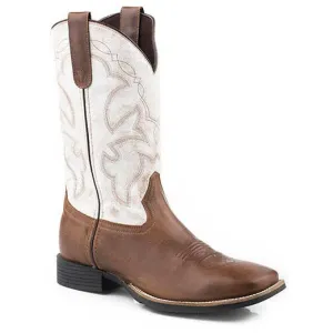 Men's Roper Monterey Leather Boots Handcrafted Tan