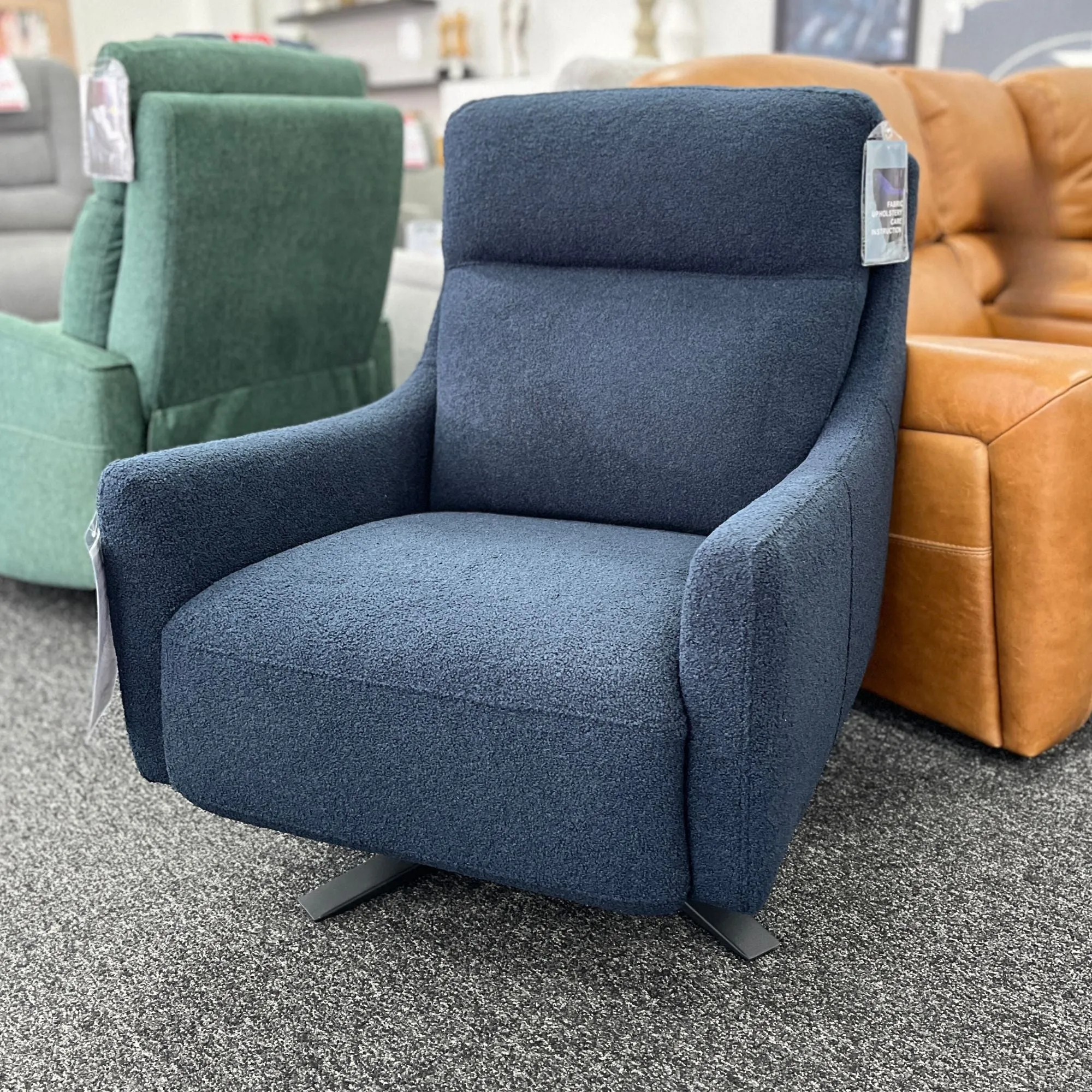 Mikado Swivel Chair - Urban Sofa-  Malham Midnight Blue Fabric