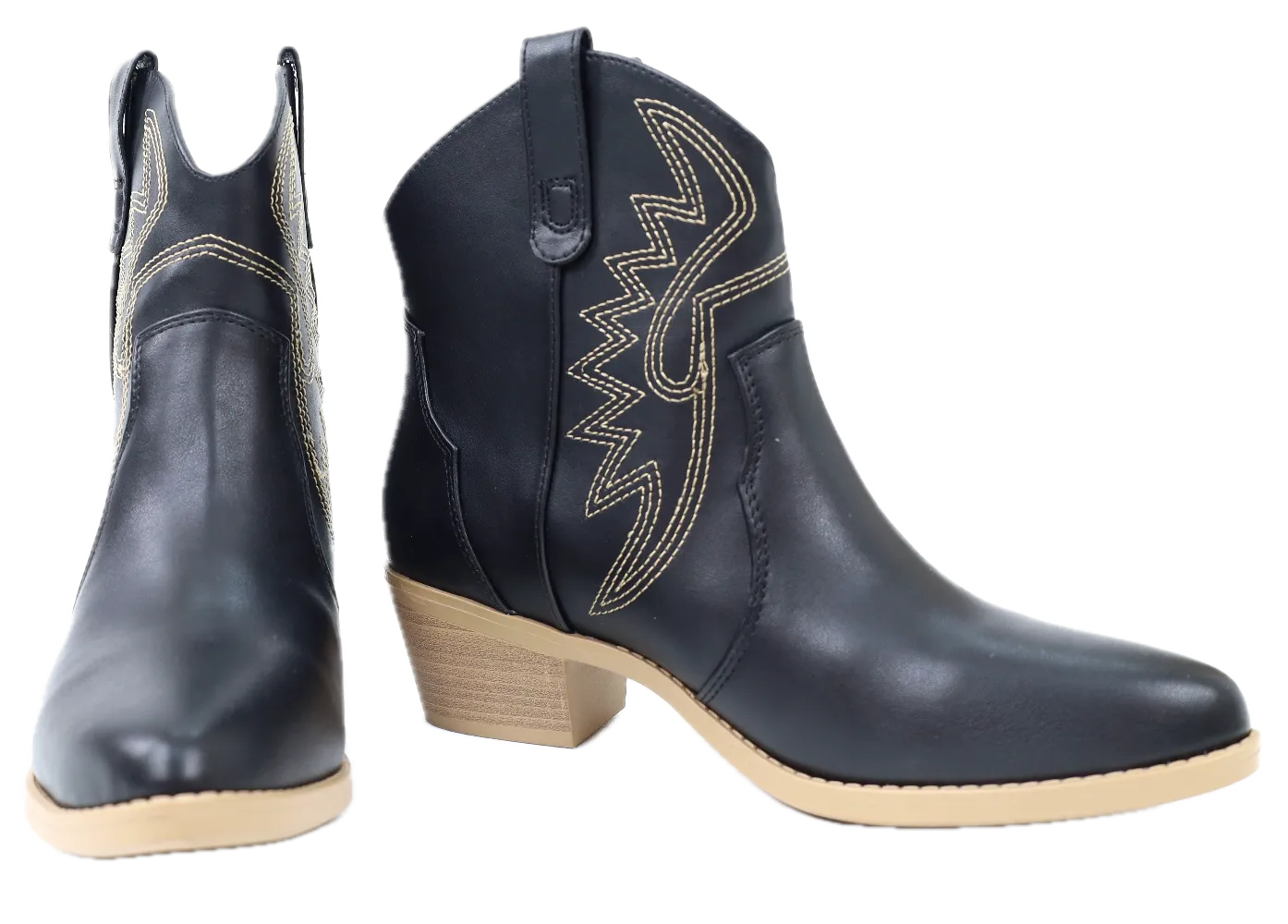 Must-Have Sweetheart Cowgirl Bootie -Black