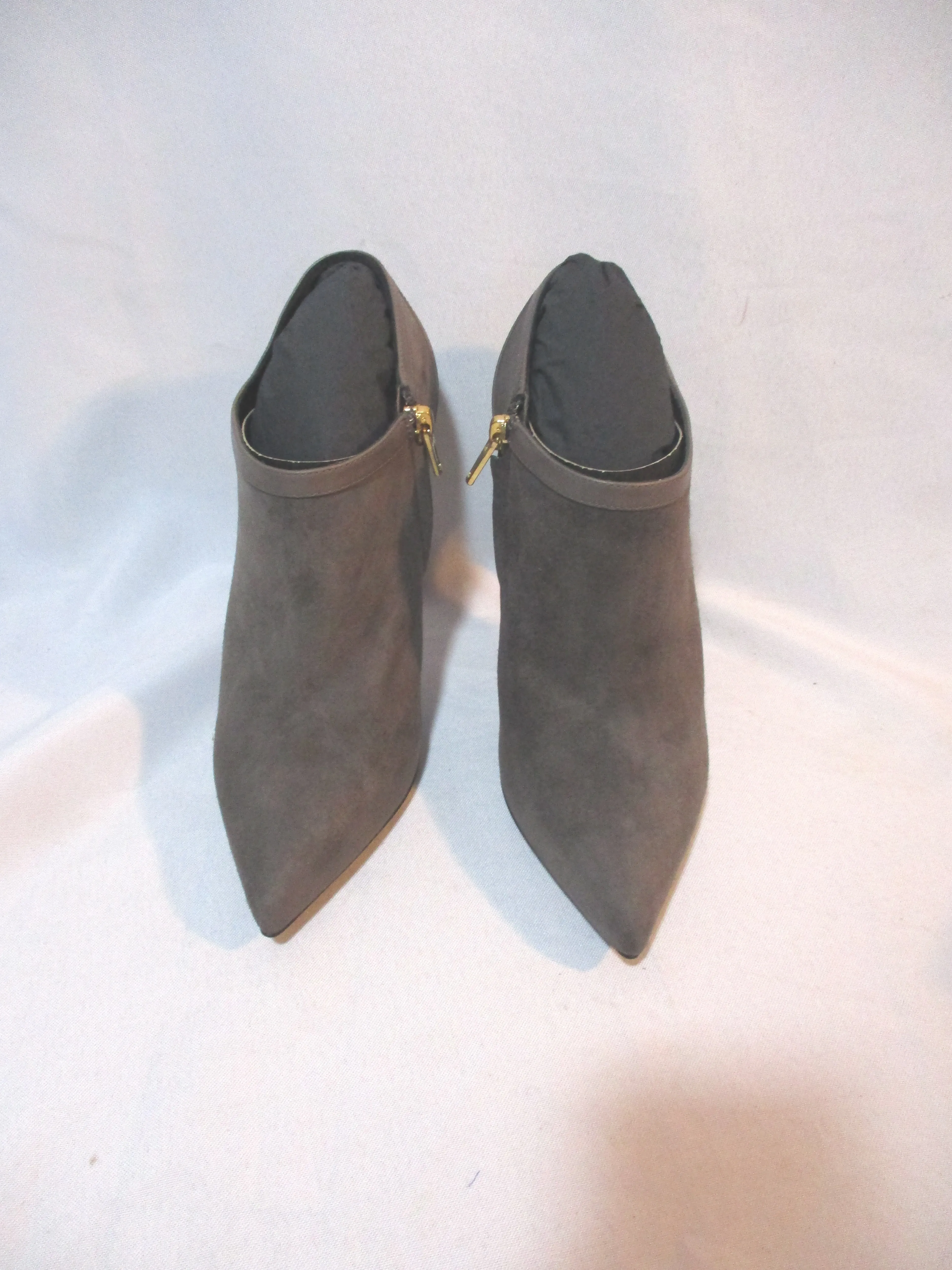 NEW NIB SAINT LAURENT PARIS Stiletto Heel BOOT Bootie 36.5 GREY GRAY Womens