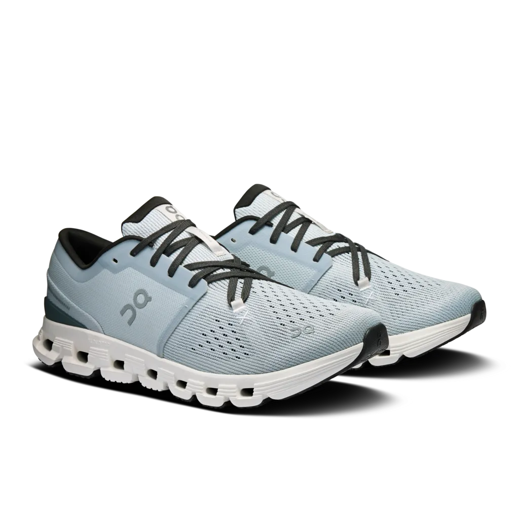 'On Running' Men's Cloud X 4 - Glacier / Stone