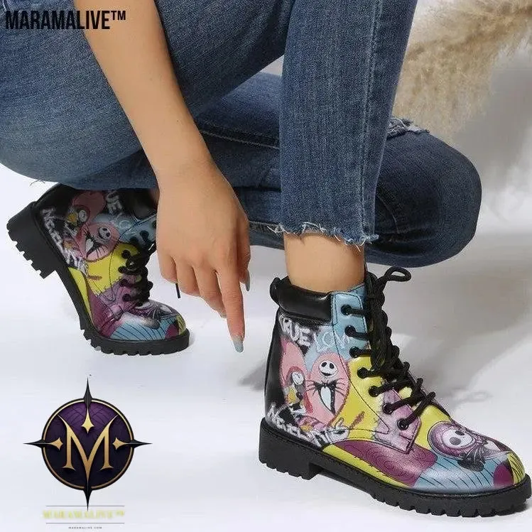 Platform Boots Locomotive Women's Retro Boots