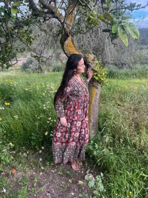 Reina - Boho beautiful ethnic block print dress