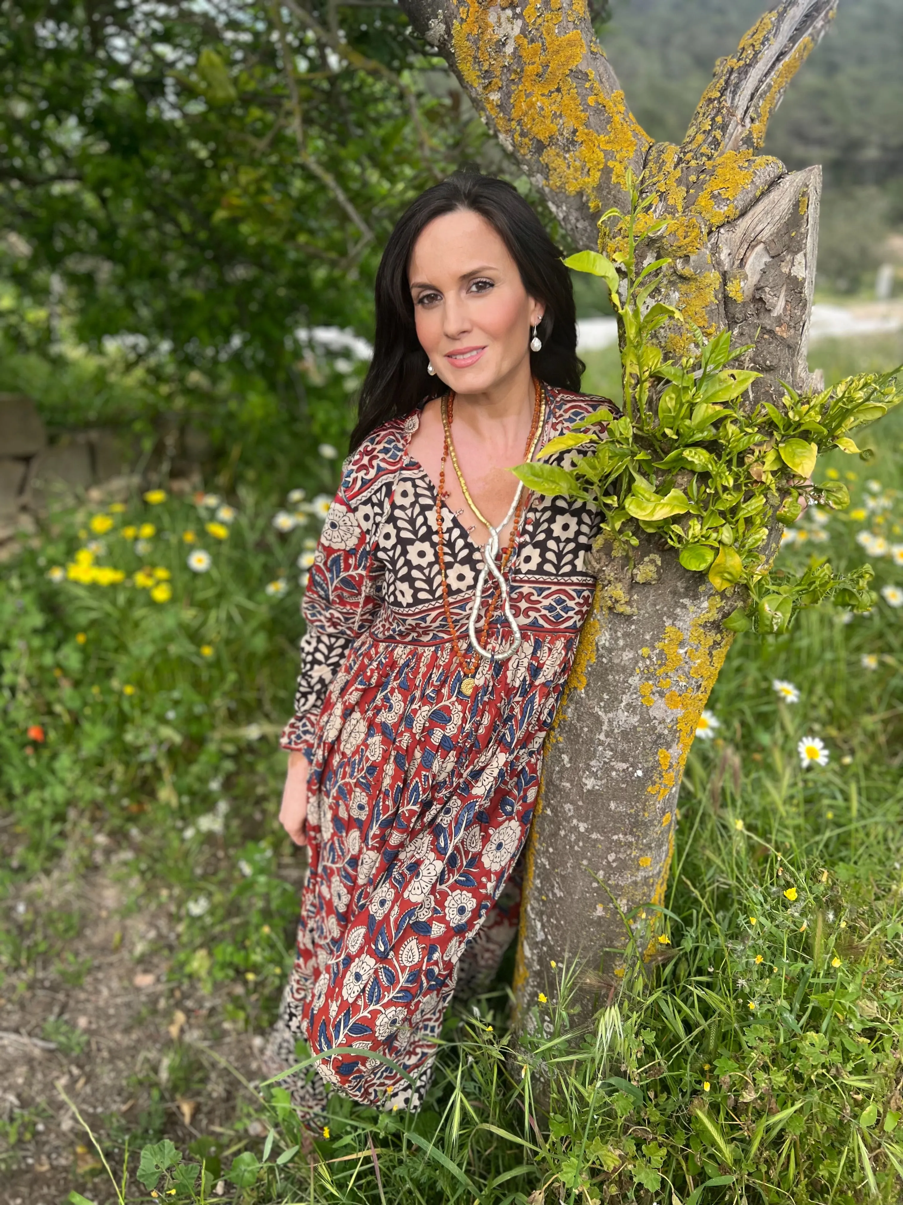 Reina - Boho beautiful ethnic block print dress
