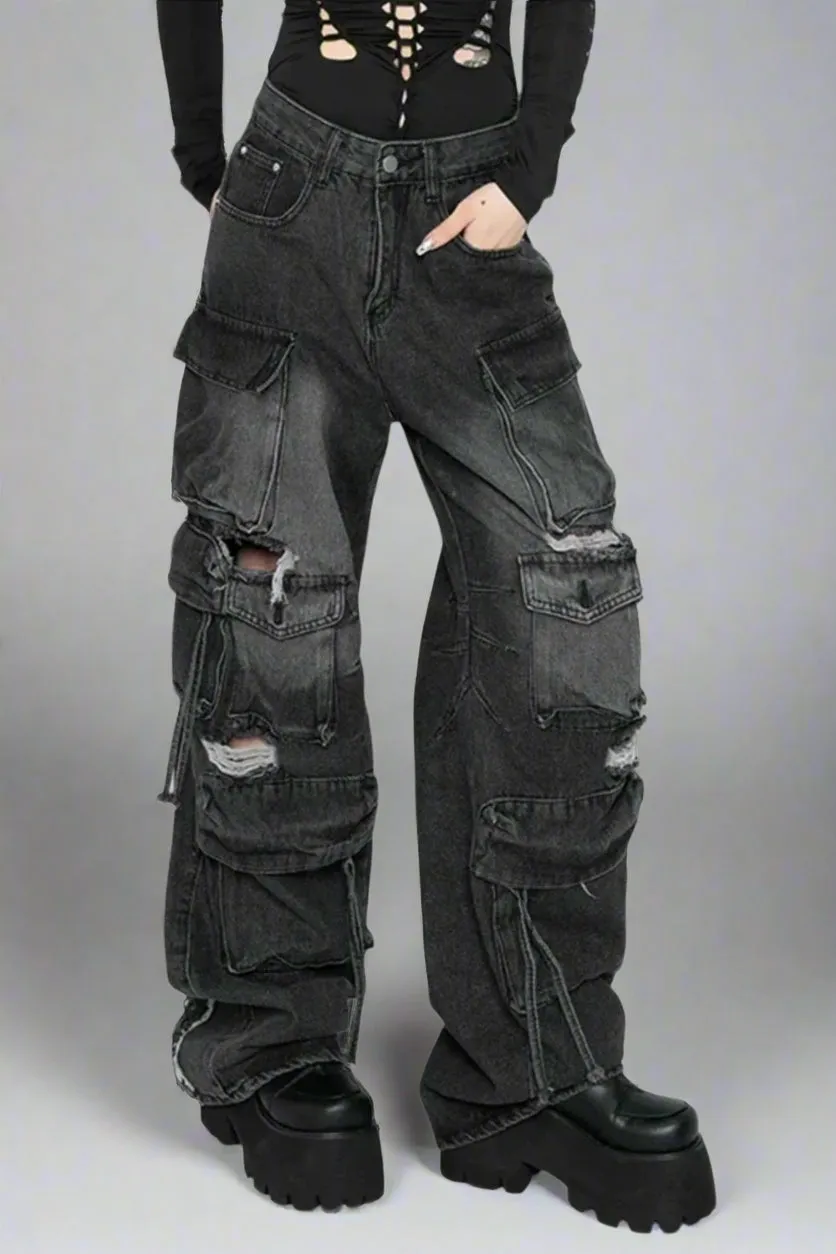 Rogue Ripped Cargo Jeans