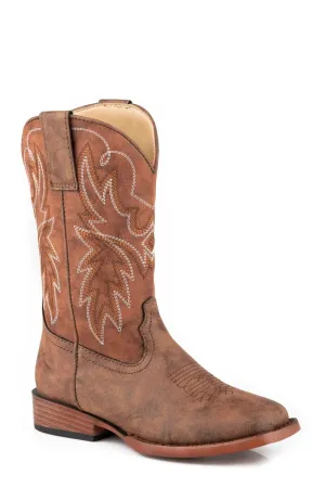 ROPER KIDS BOOTS - HERITAGE BROWN COGNAC