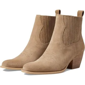 Sahara Truffle Suede Heeled Ankle Boots