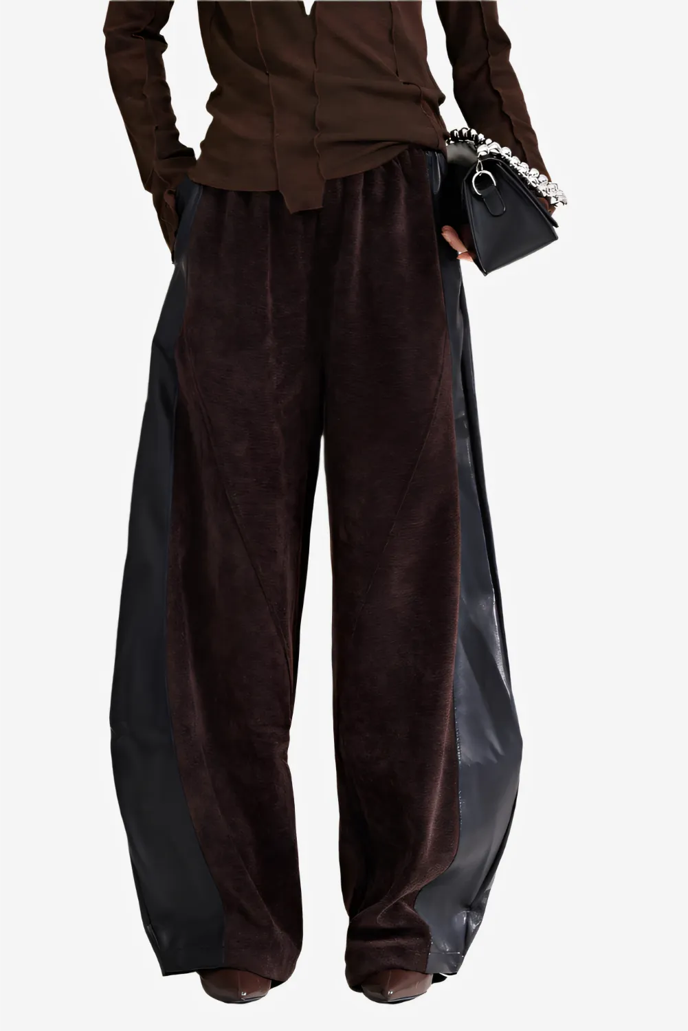 Shadow Stitch Wide-Leg Pants