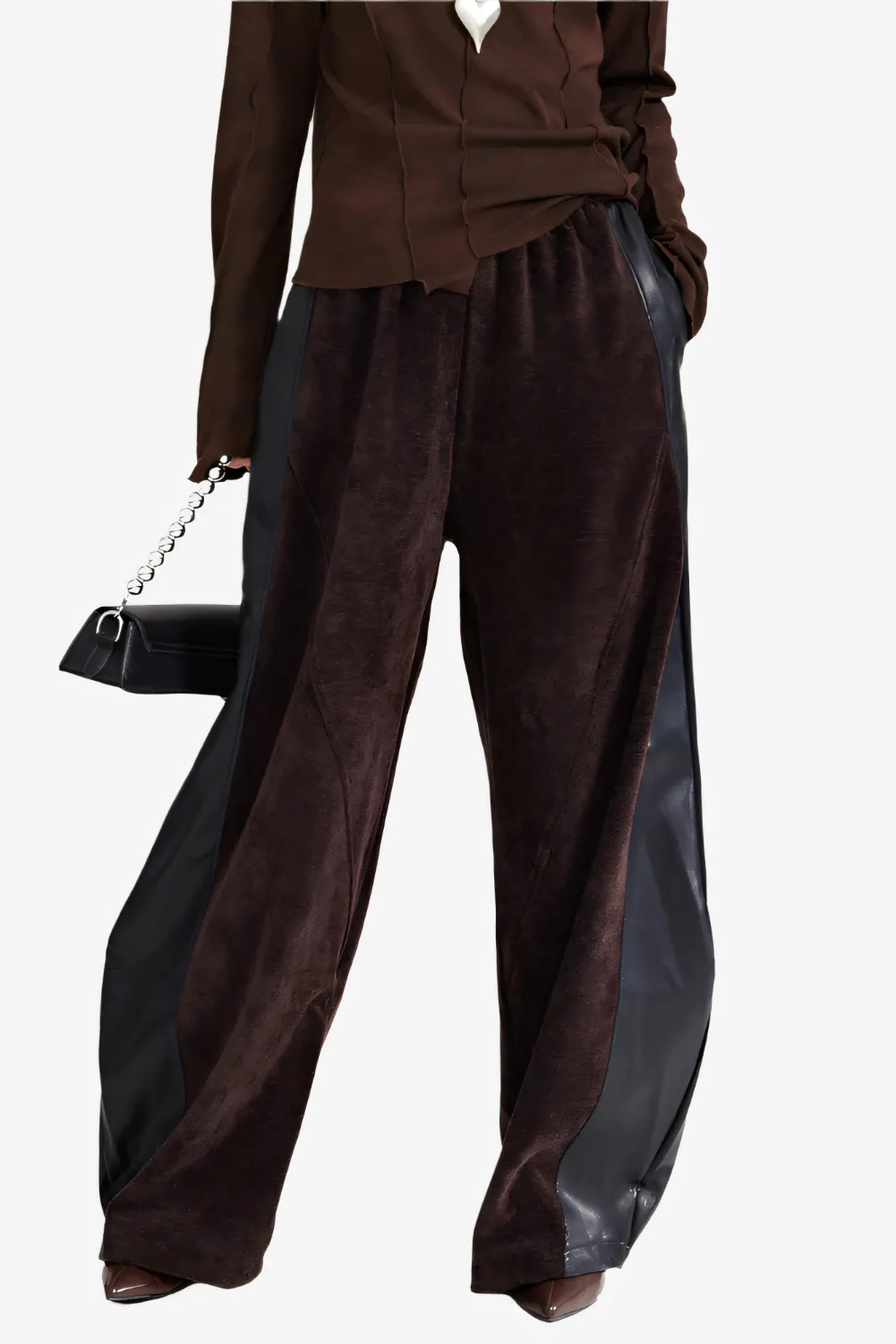 Shadow Stitch Wide-Leg Pants