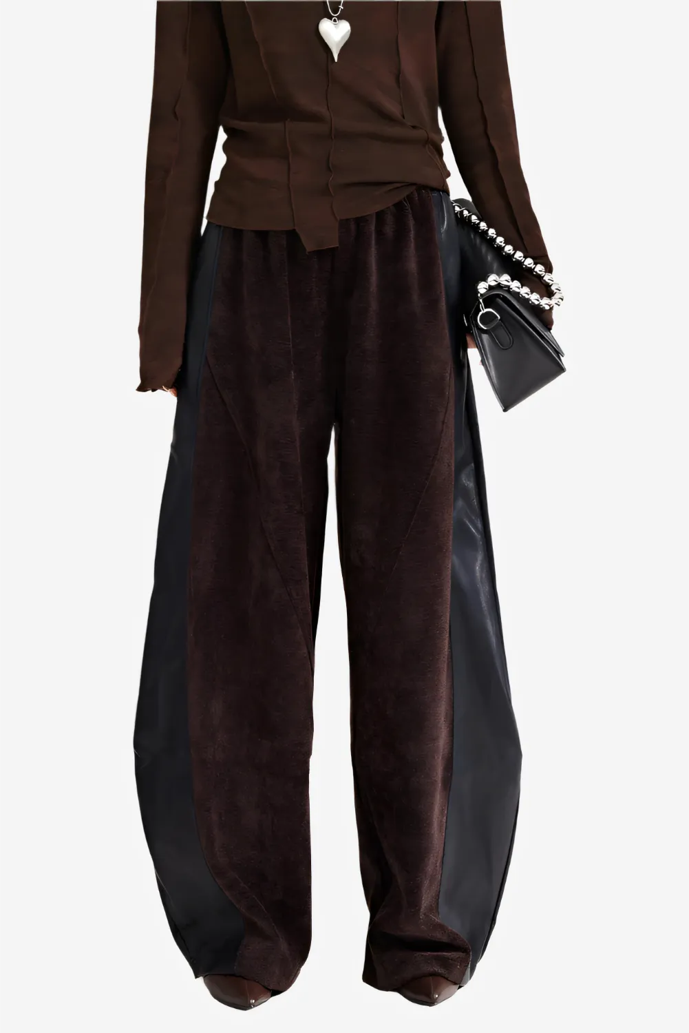 Shadow Stitch Wide-Leg Pants