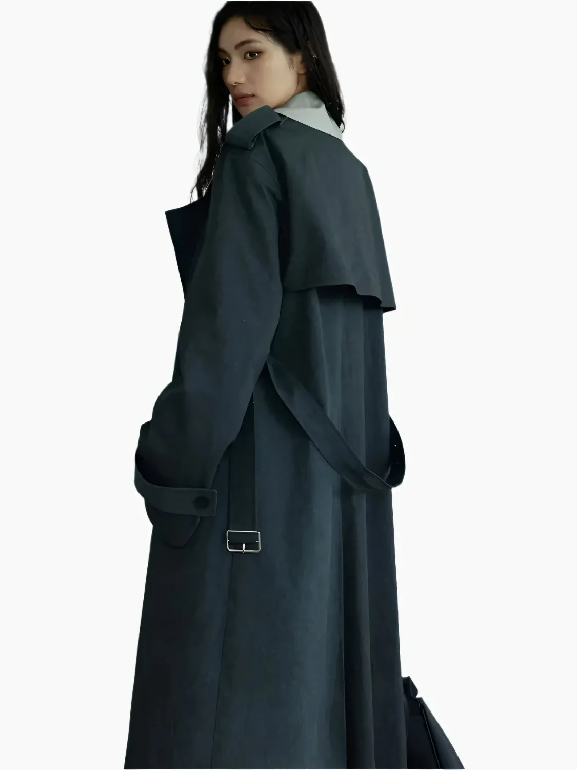 Shadowveil Color-Block Trench