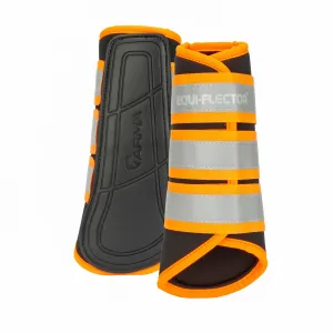 Shires Orange ARMA EQUI-FLECTOR Brushing Boots