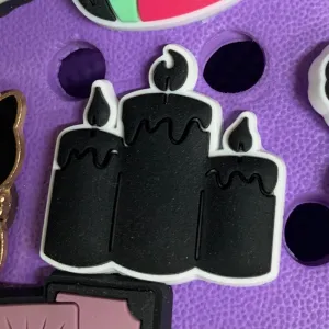SHOE CHARMS - BLACK CANDLES
