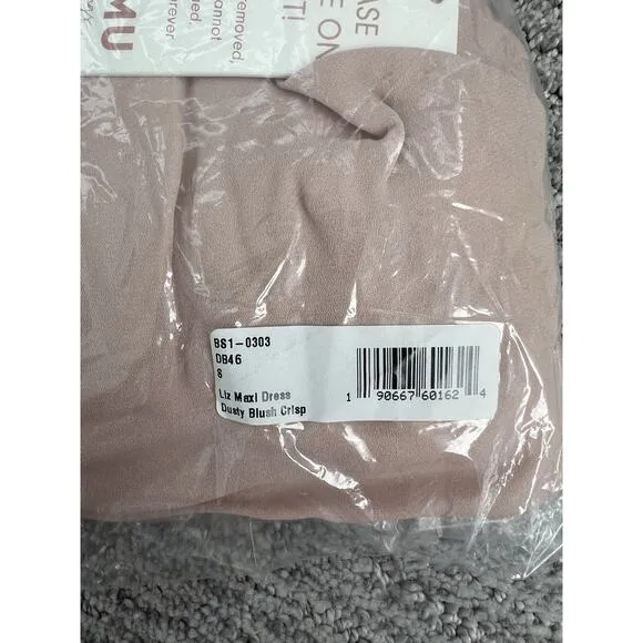 Show Me Your Mumu Liz Maxi Bridesmaid Wedding Dress Dusty Blush Crisp NWT$188 S