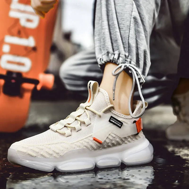 Sports Casual Flying Knit Running Shoes Popcorn