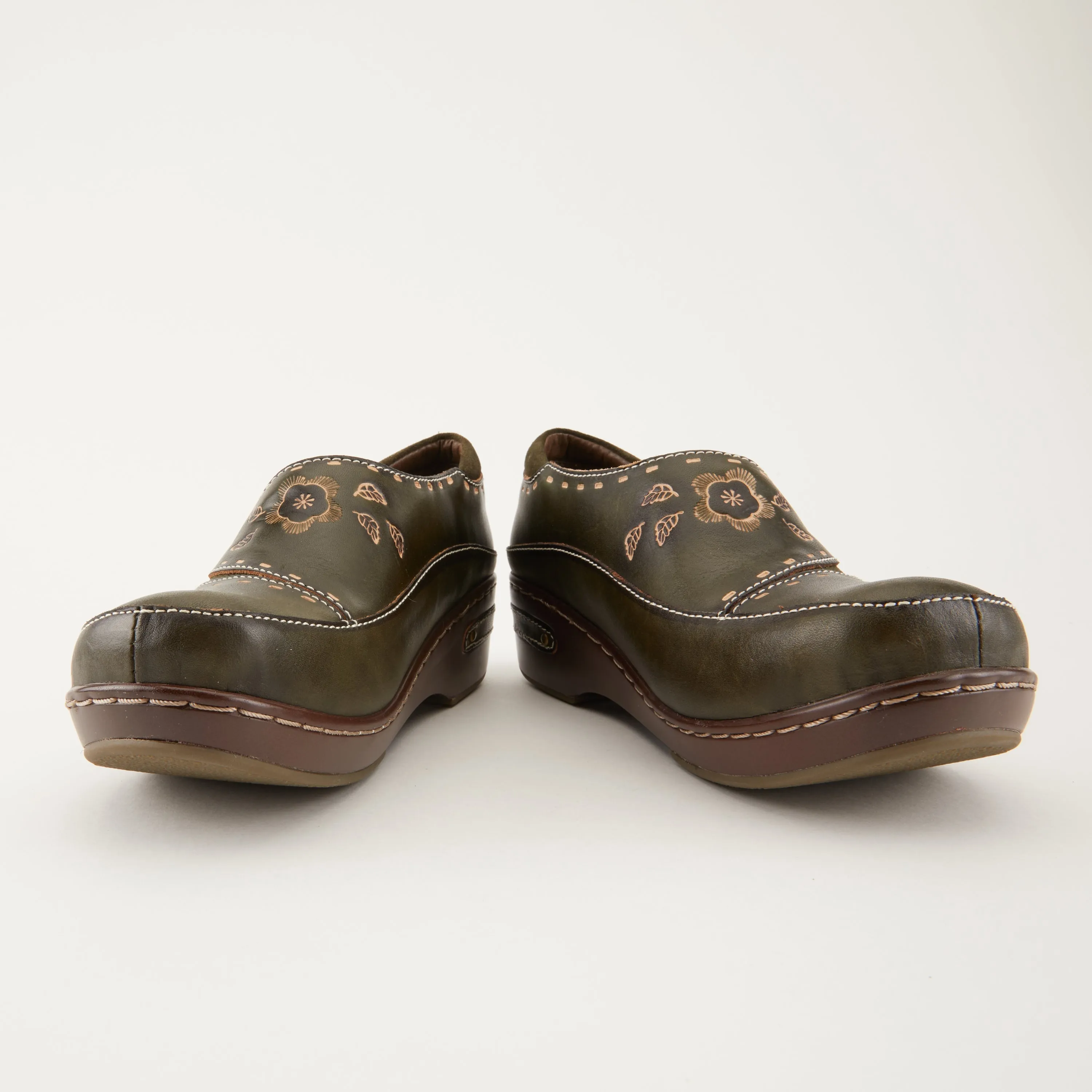 Spring Step Shoes  L'Artiste Burbank Women's Hand Painted Leather Clogs