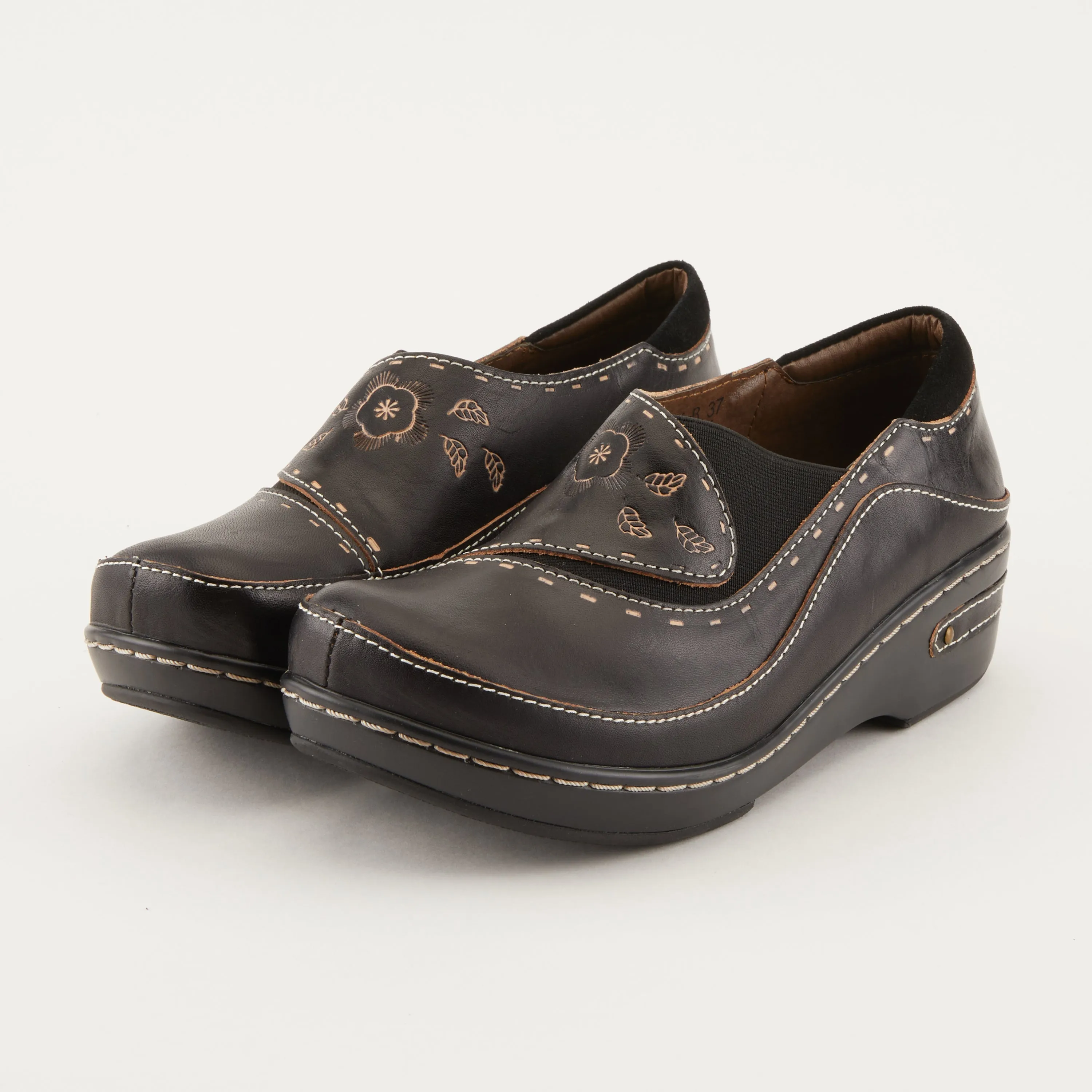Spring Step Shoes  L'Artiste Burbank Women's Hand Painted Leather Clogs