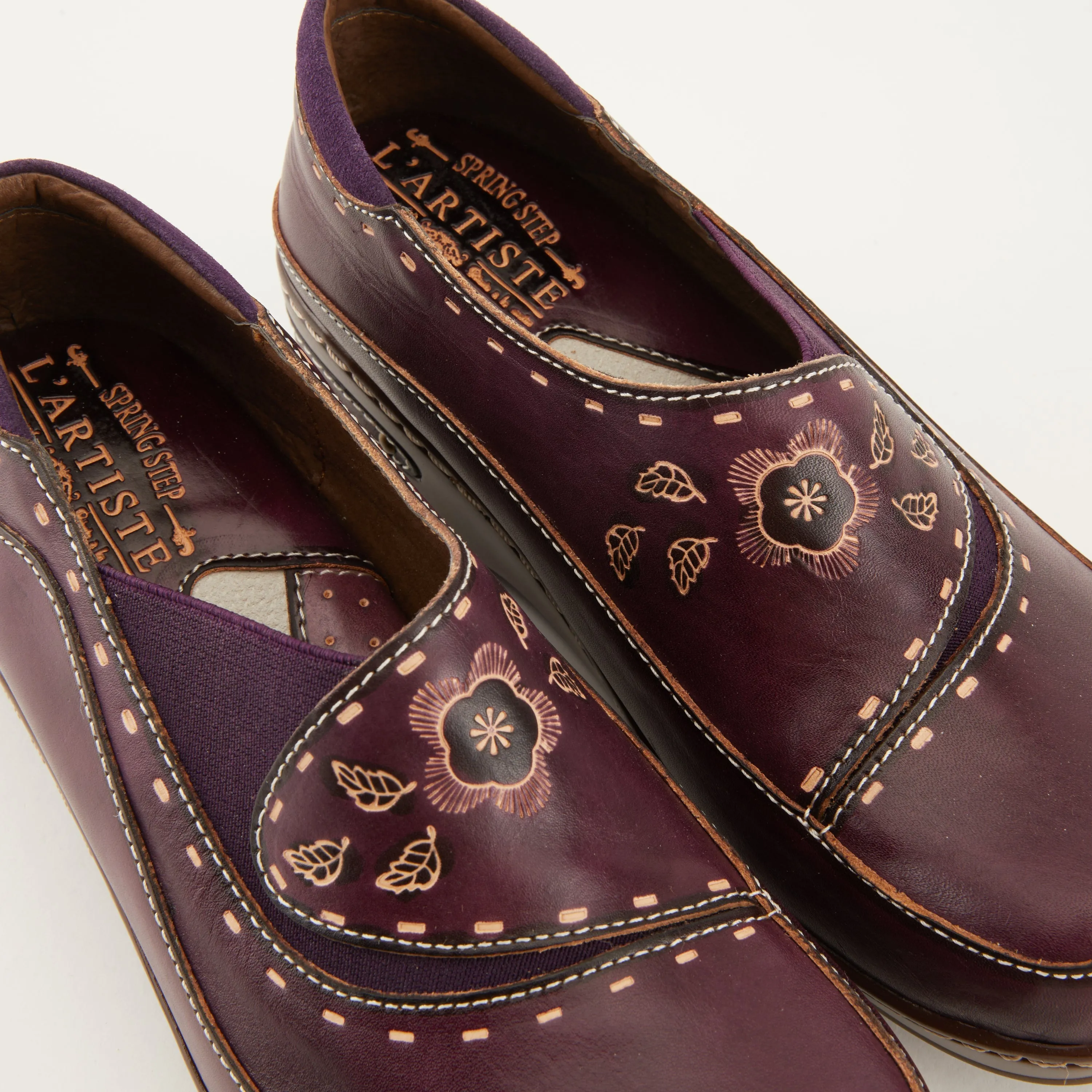 Spring Step Shoes  L'Artiste Burbank Women's Hand Painted Leather Clogs