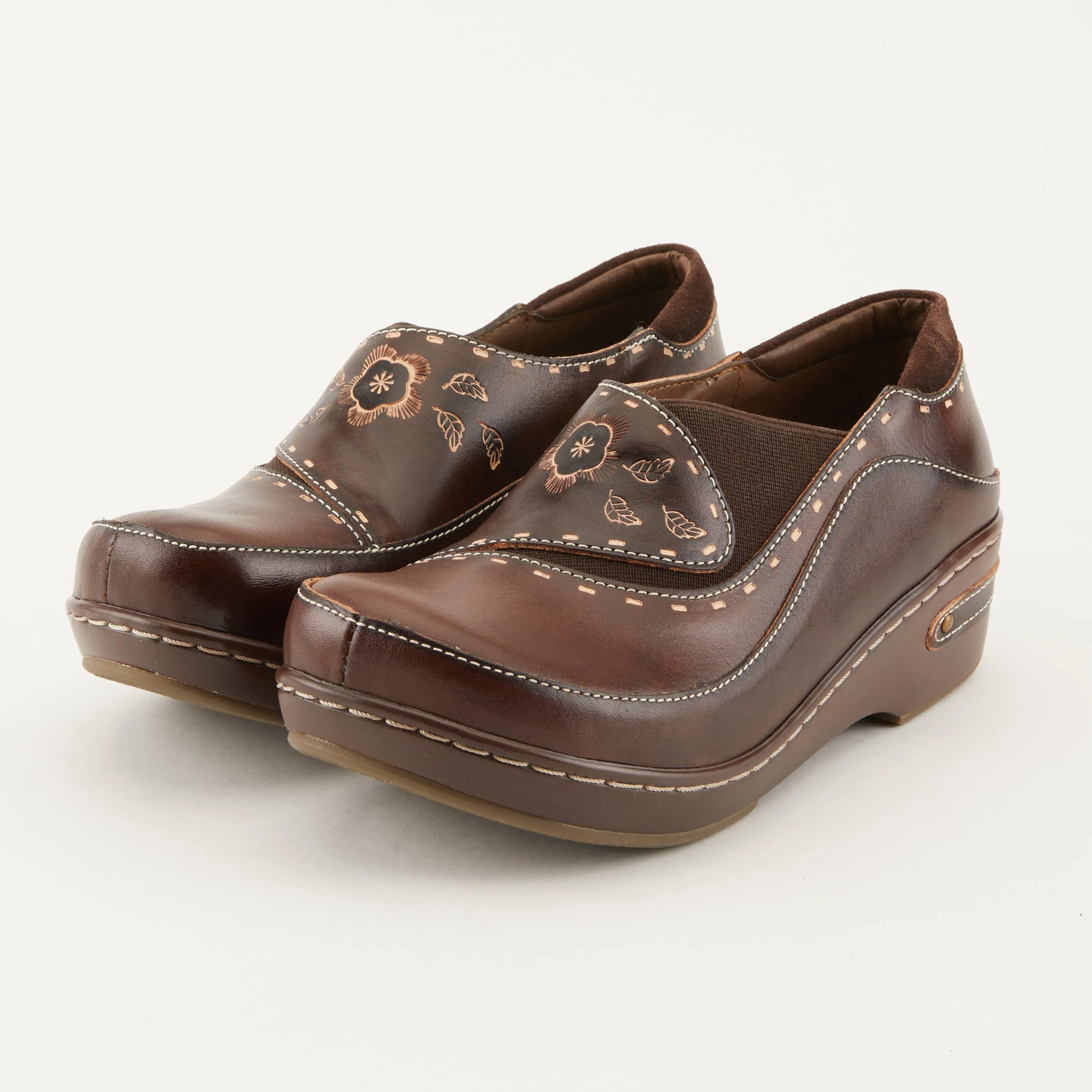 Spring Step Shoes  L'Artiste Burbank Women's Hand Painted Leather Clogs