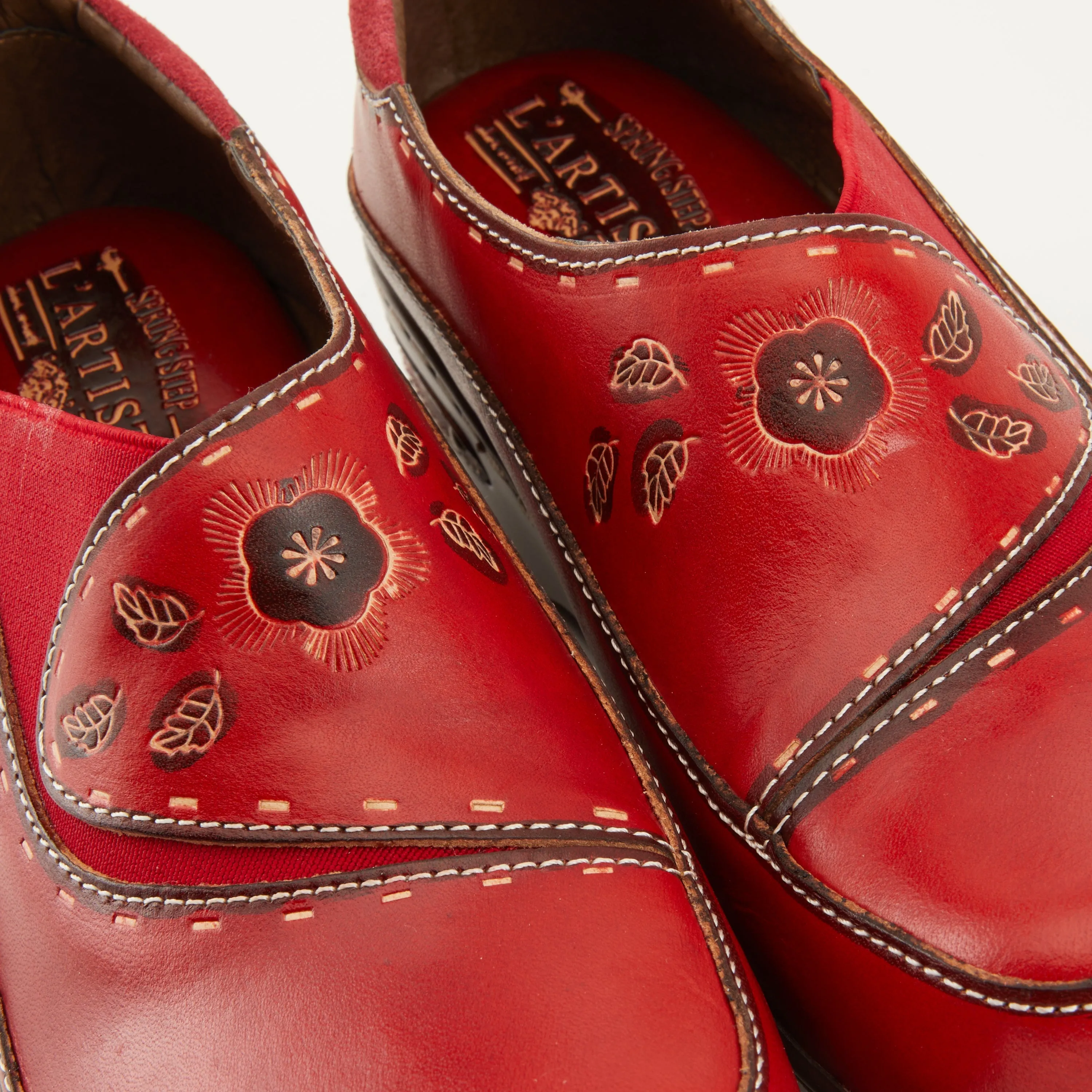 Spring Step Shoes  L'Artiste Burbank Women's Hand Painted Leather Clogs