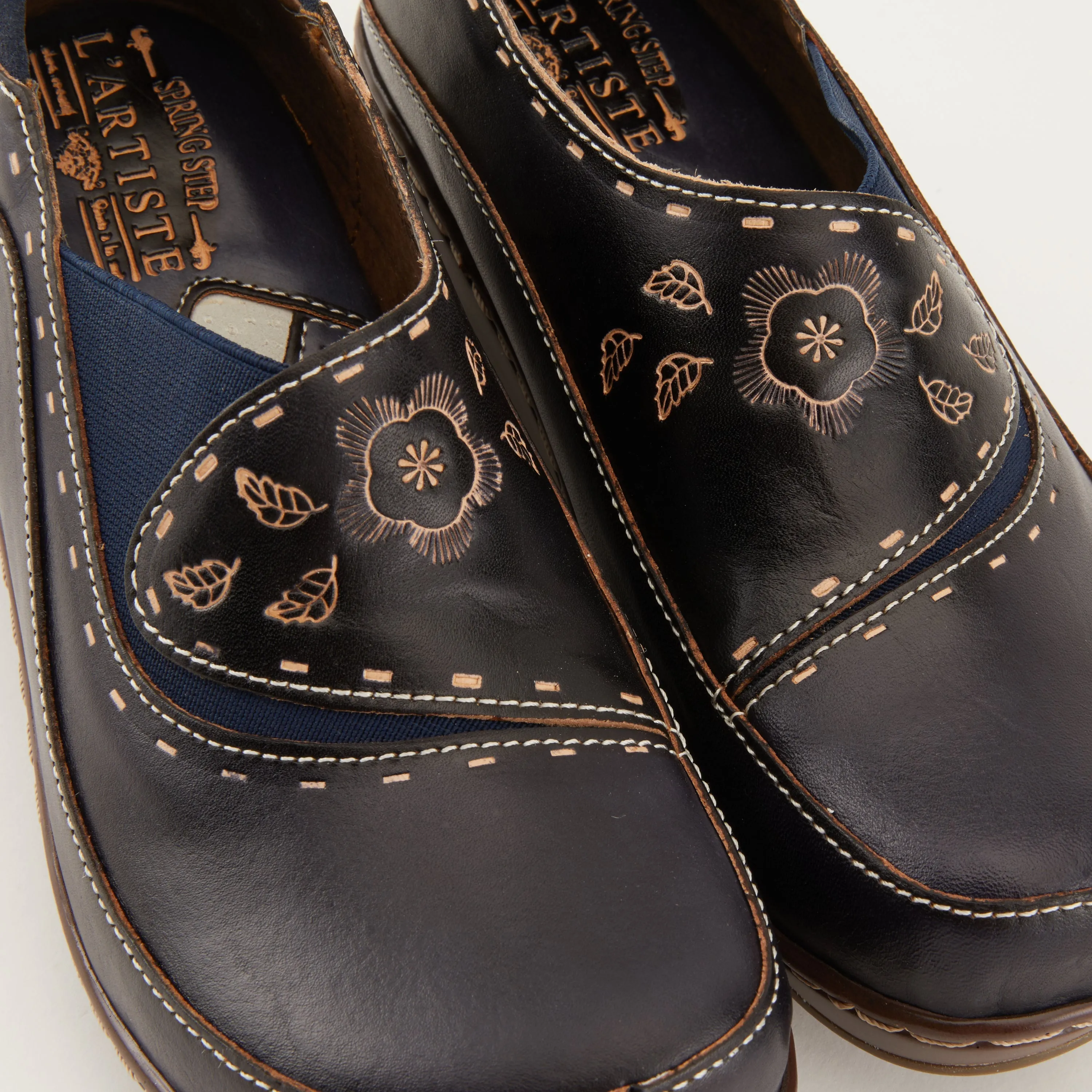 Spring Step Shoes  L'Artiste Burbank Women's Hand Painted Leather Clogs