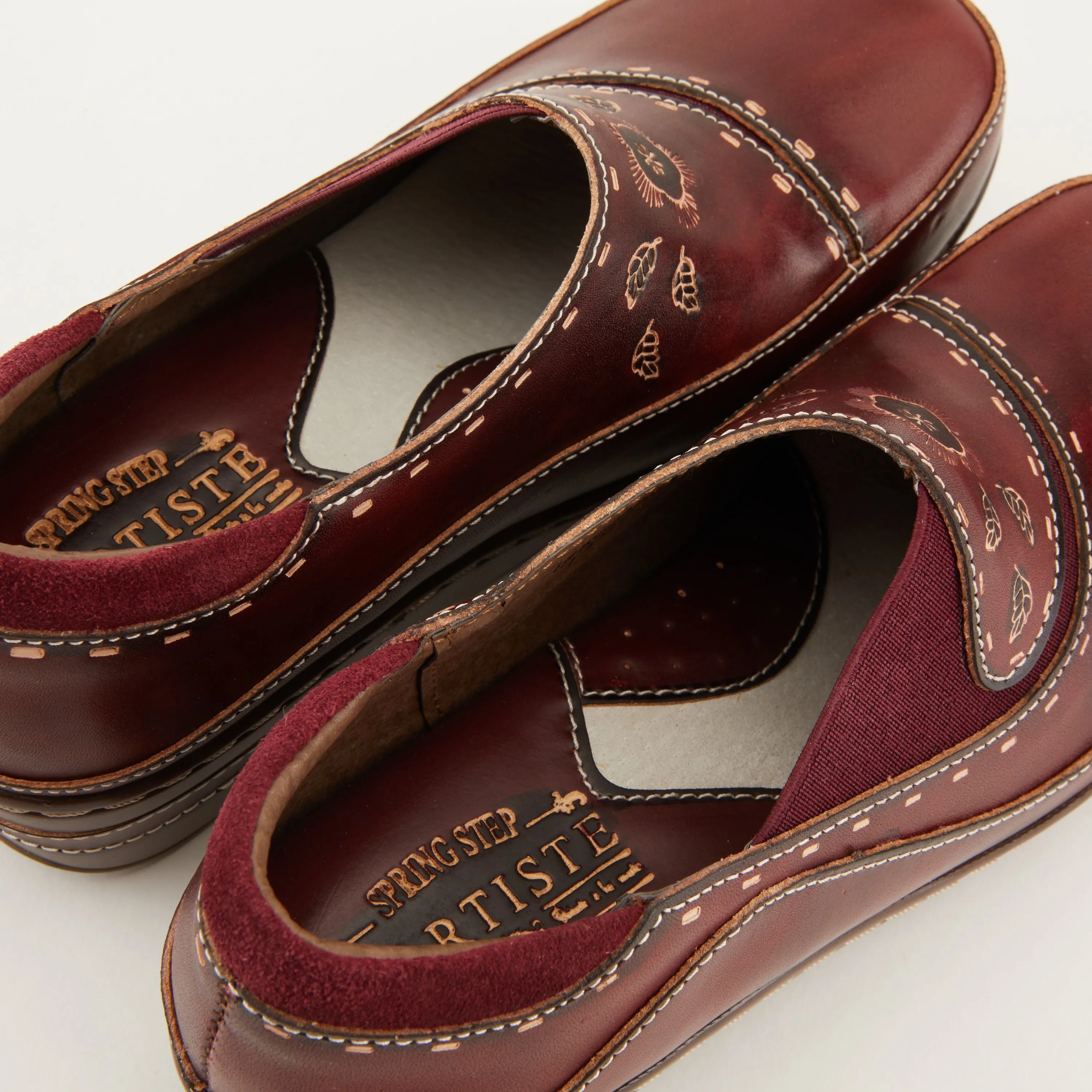 Spring Step Shoes  L'Artiste Burbank Women's Hand Painted Leather Clogs