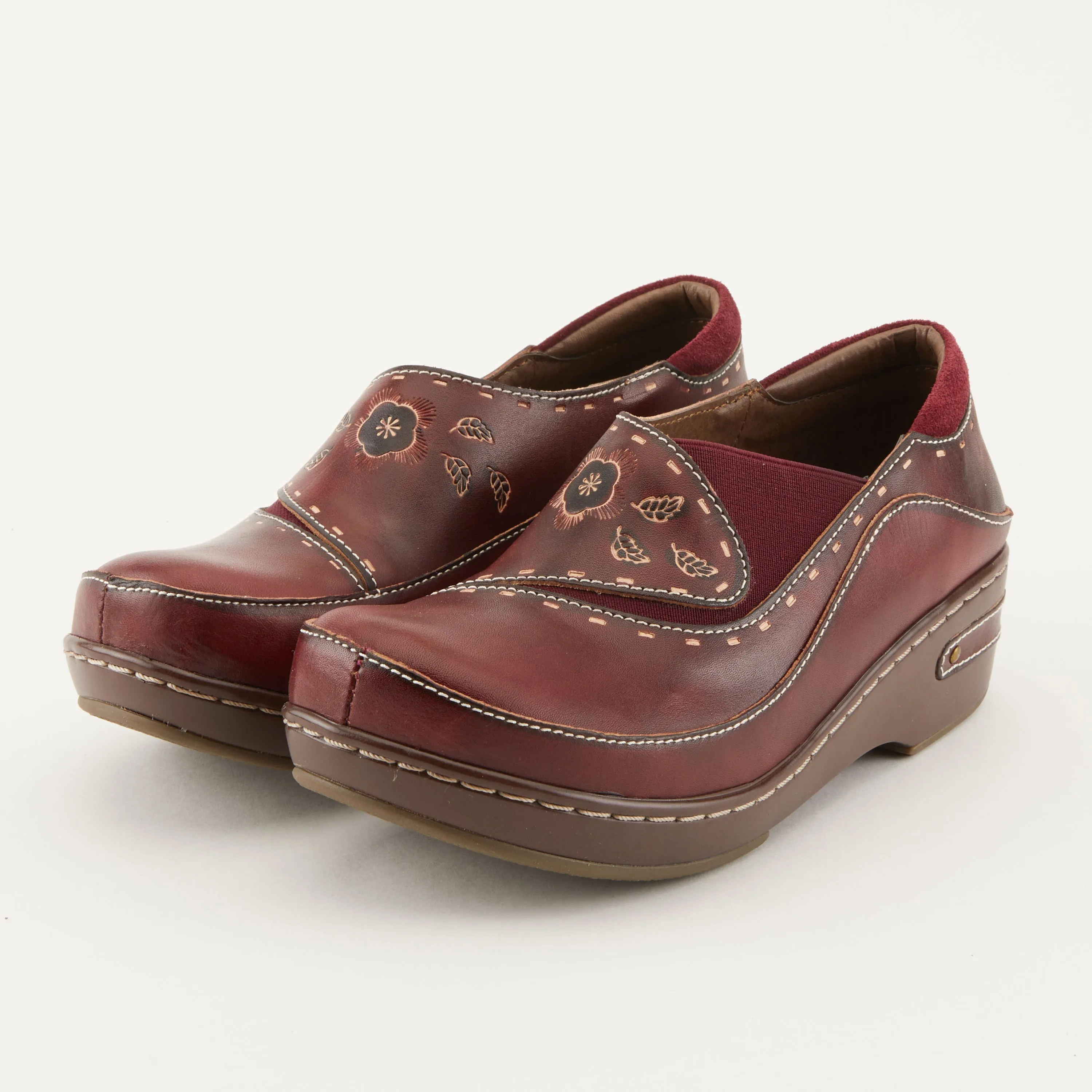 Spring Step Shoes  L'Artiste Burbank Women's Hand Painted Leather Clogs