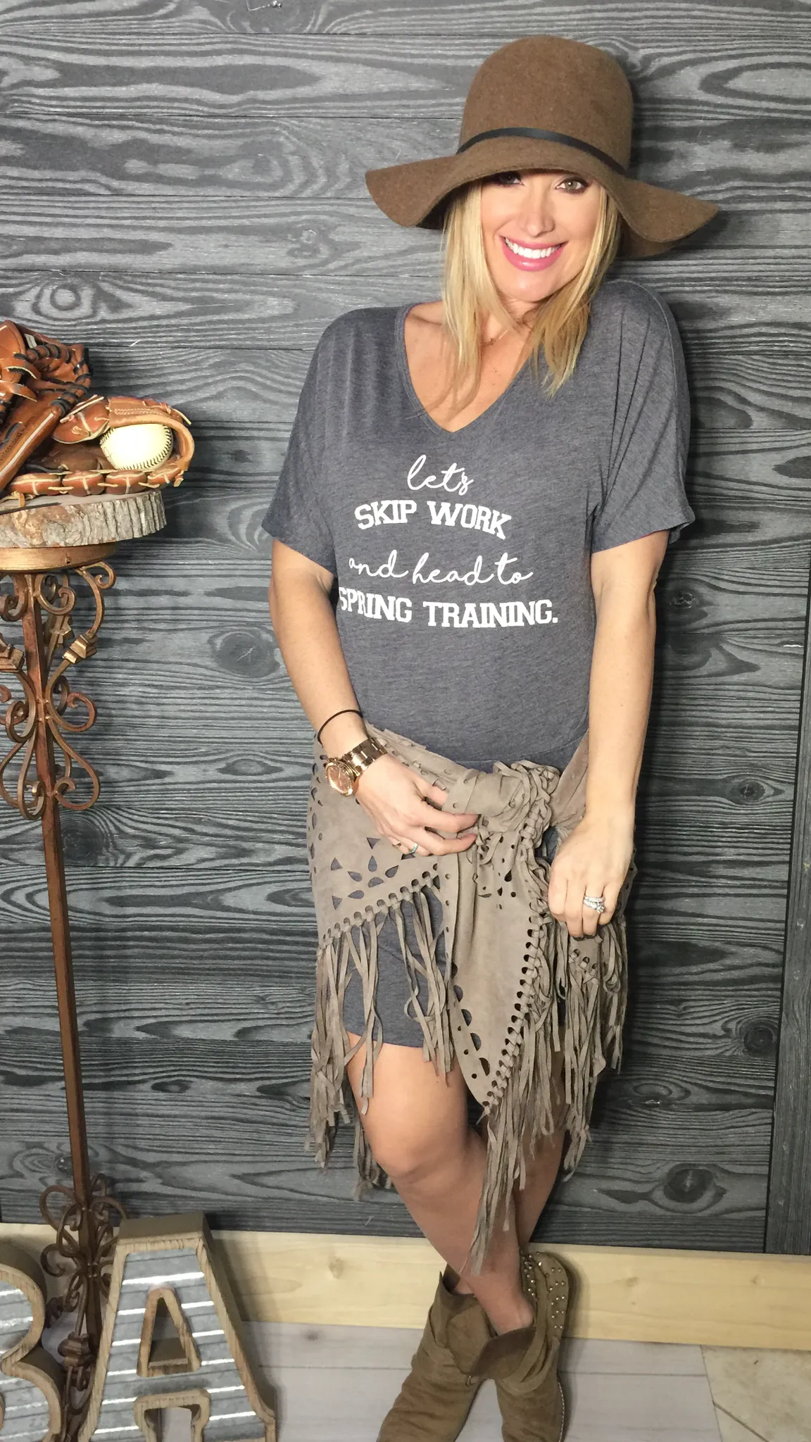 SPRING TRAINING - Grey Sleeves