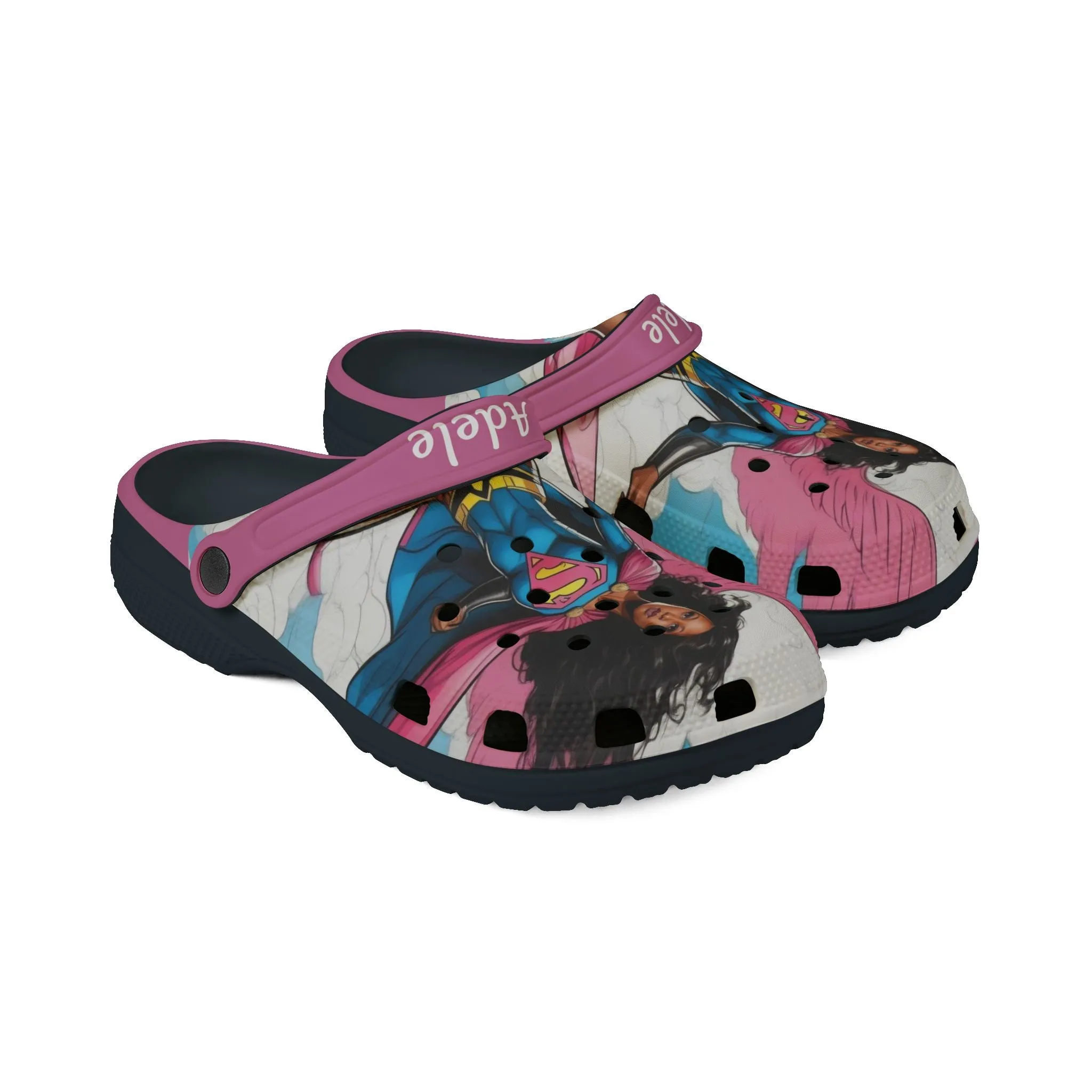 Superhero EVA Foam Rubber Shoes with Custom Name