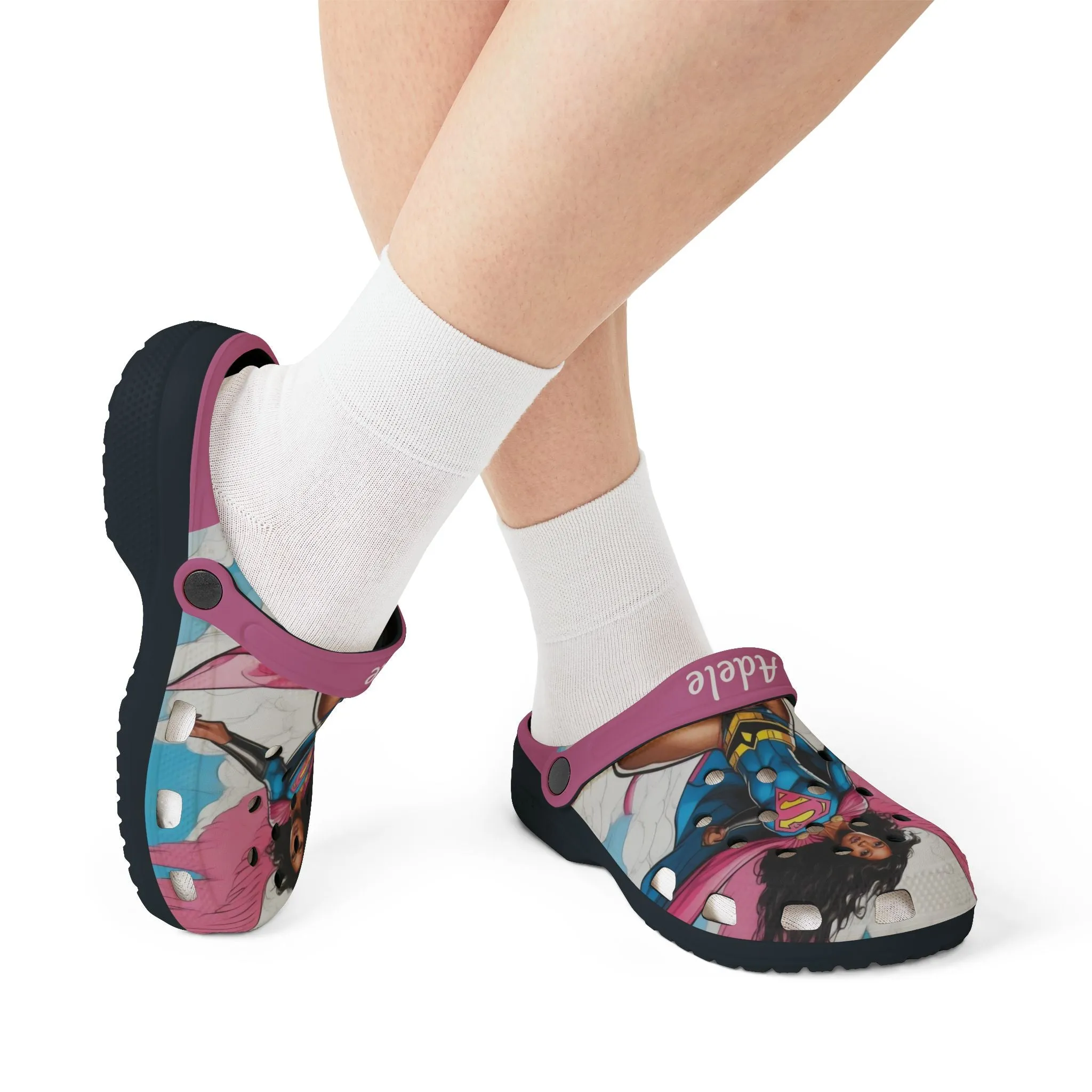 Superhero EVA Foam Rubber Shoes with Custom Name