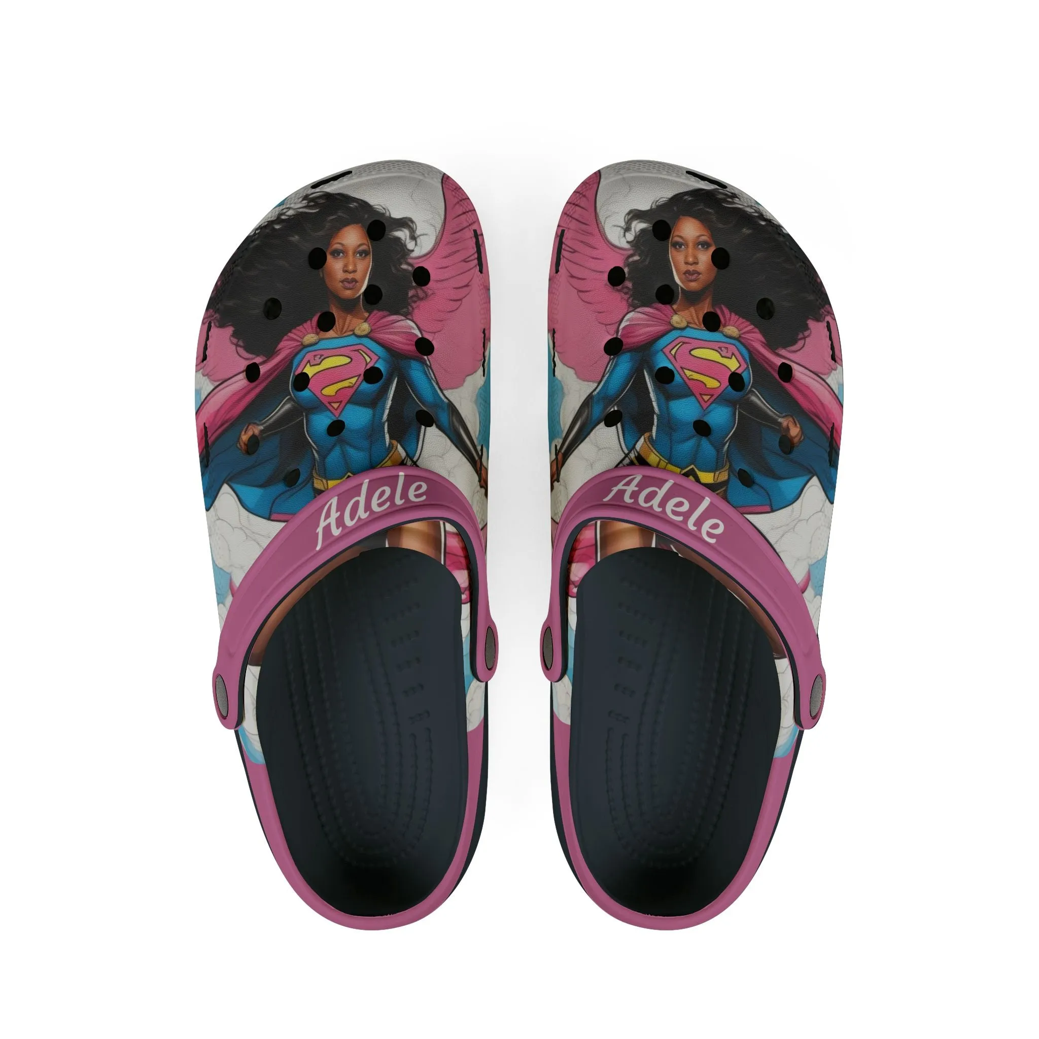 Superhero EVA Foam Rubber Shoes with Custom Name