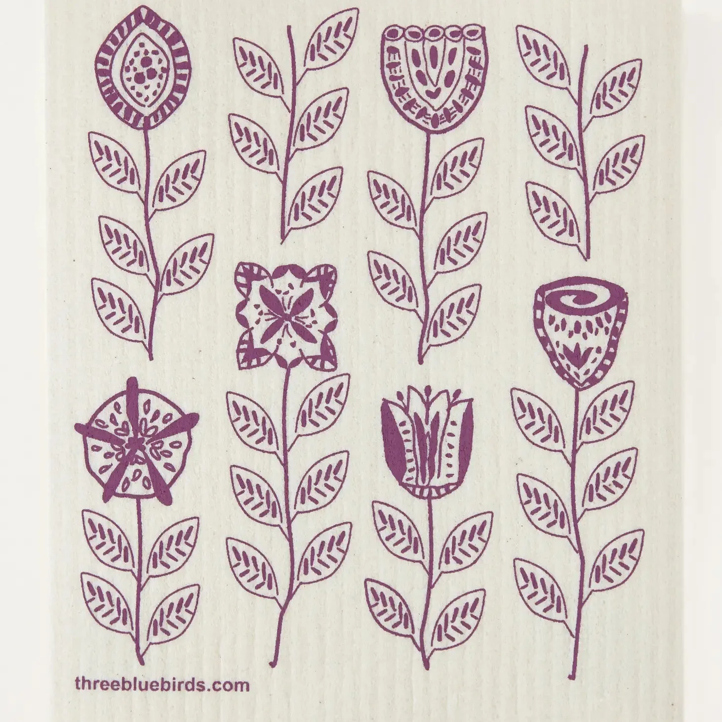 Three Birds, Swedish Dish Towel | Choose Your Design