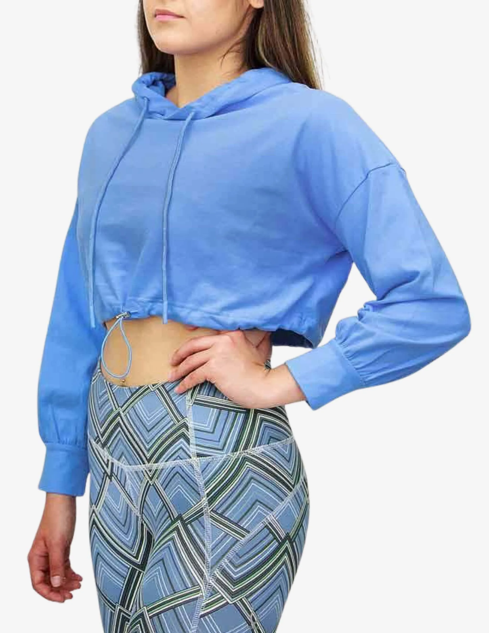 Training Cropped Hoodie - Blue