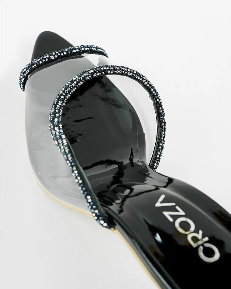 Transparent Studded Heels
