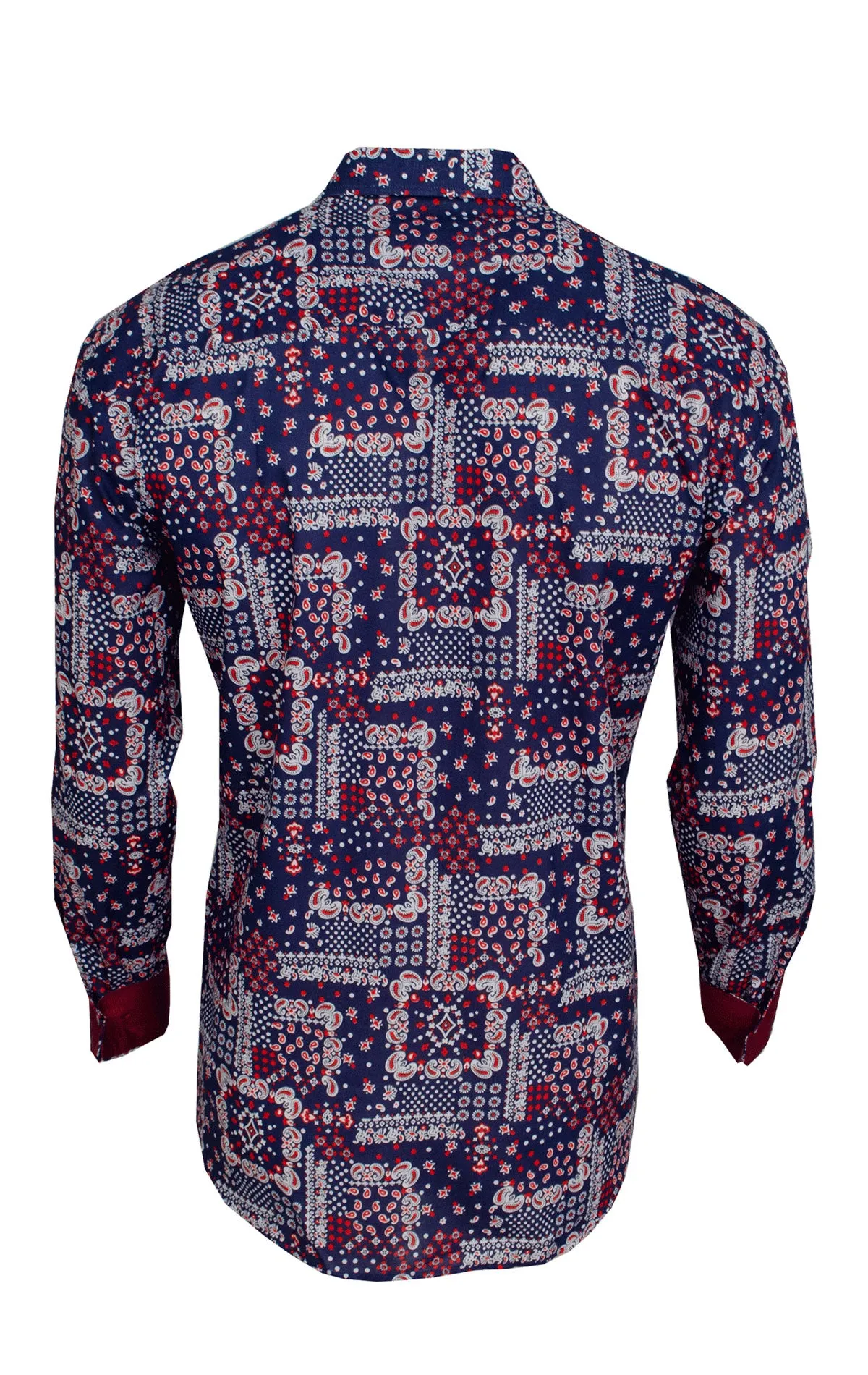 TRENTON NAVY LONG SLEEVE SLIM FIT SHIRT