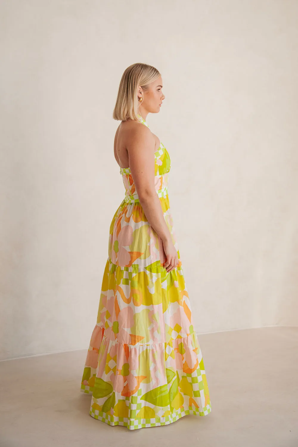 True Dress - Checker Floral
