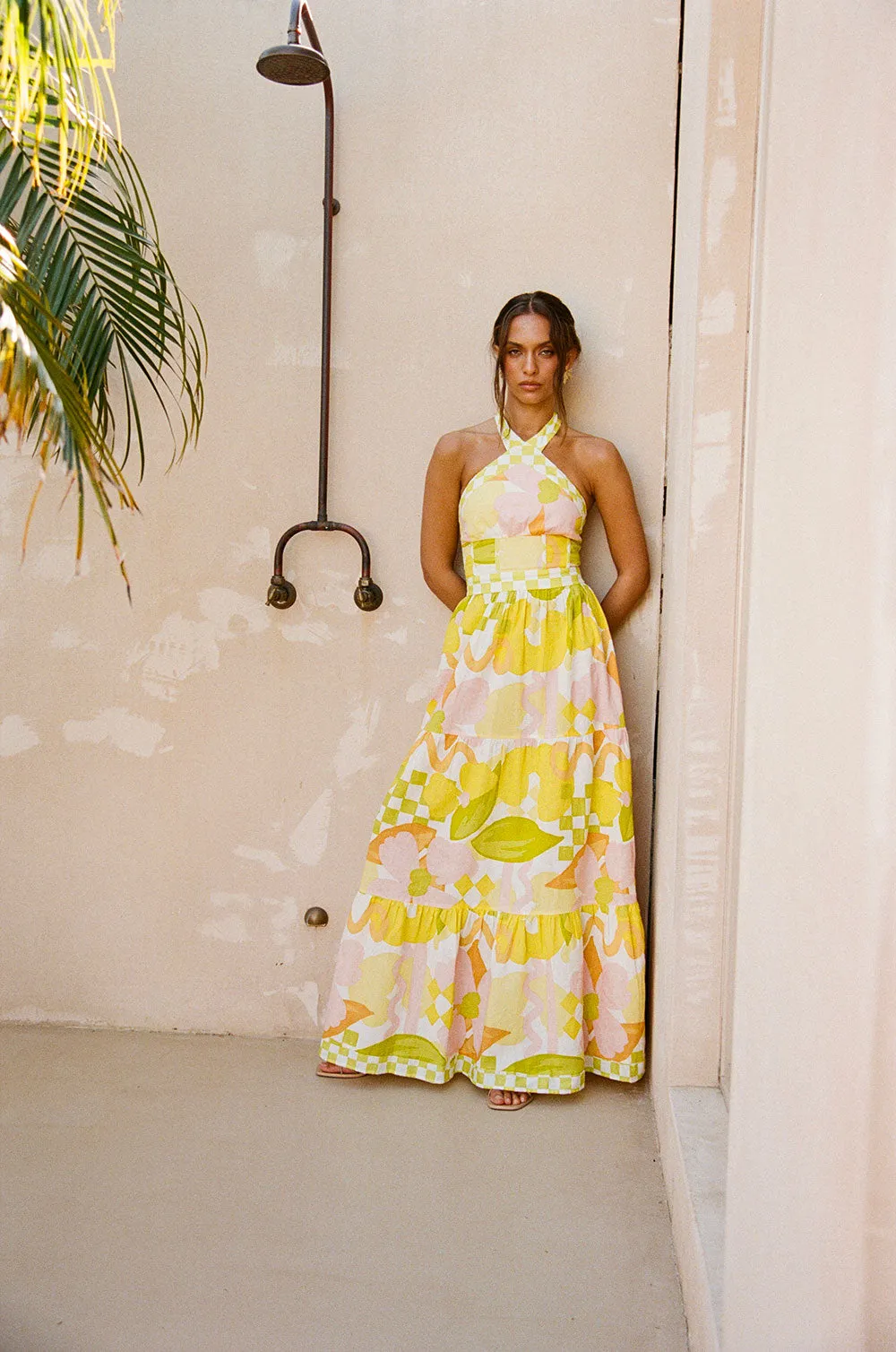 True Dress - Checker Floral