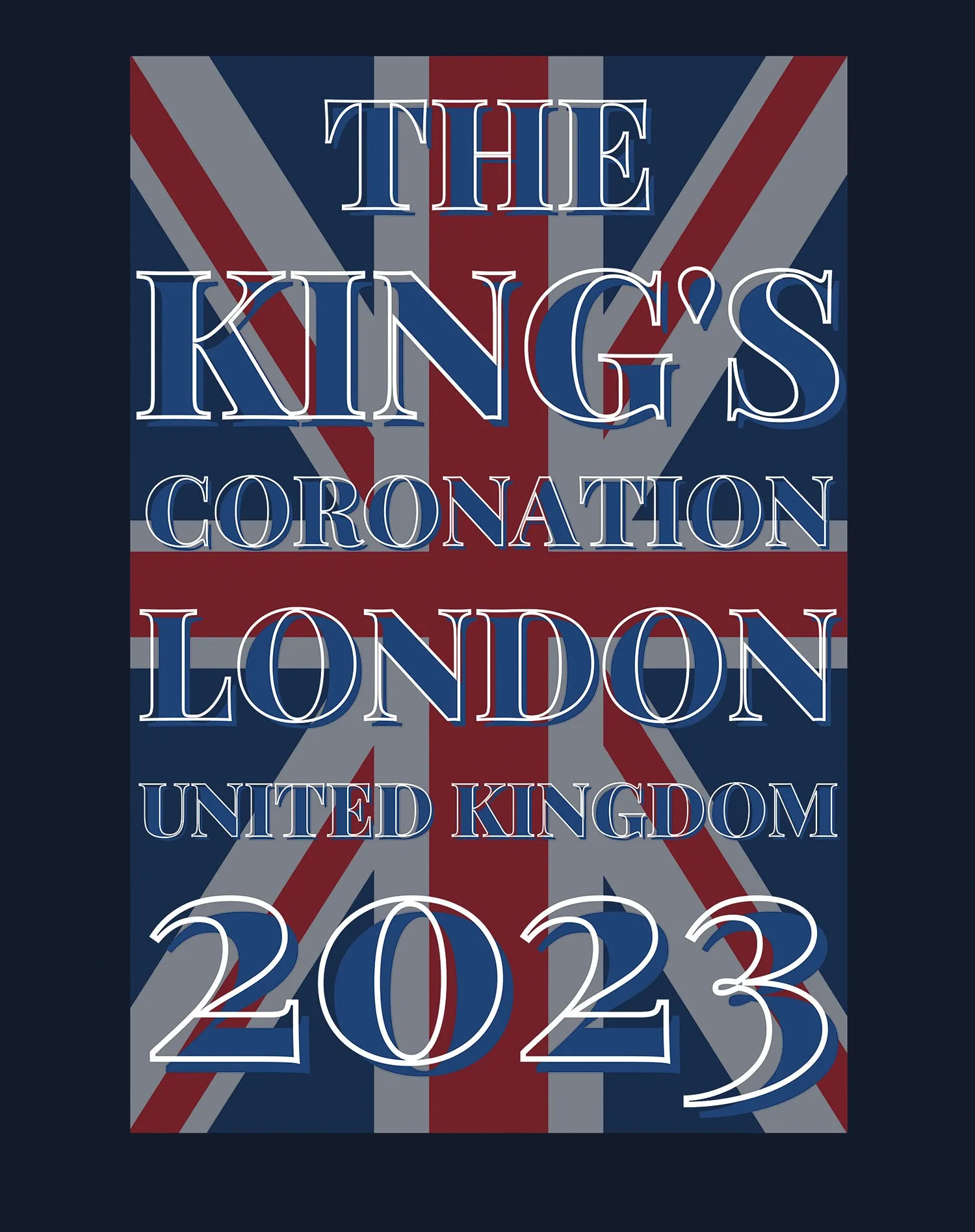 Urban Attitude Kings Coronation 2023 Union Jack UK Flag Men's T-shirt