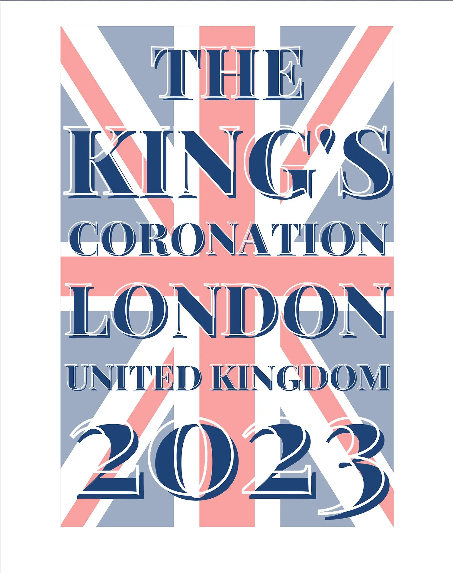 Urban Attitude Kings Coronation 2023 Union Jack UK Flag Men's T-shirt